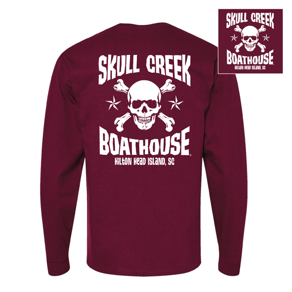Skull Logo L/S- Maroon