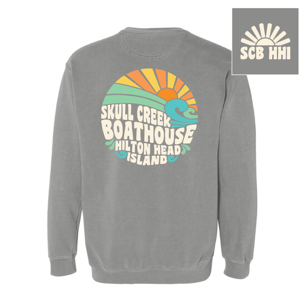 Fuzzy Wave Crew Sweatshirt