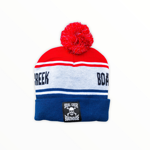FUEL Knit Beanie-Red, White & Blue